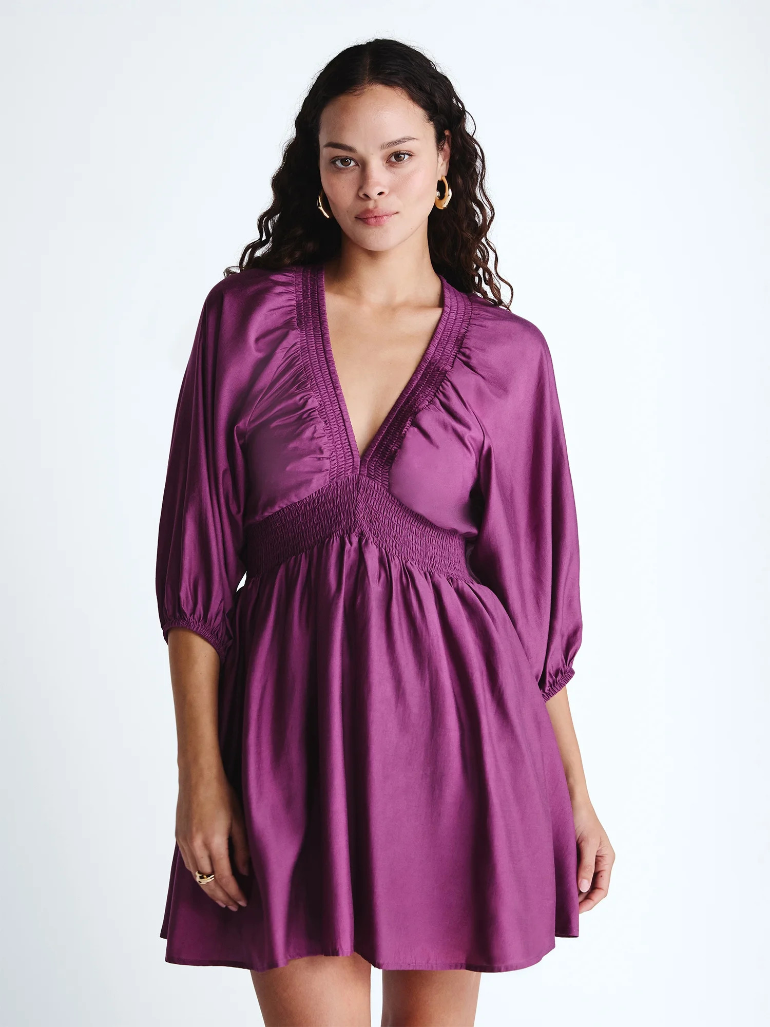 Scoop Women's and Women's Plus Mini Raglan Dress, Sizes XS-4X | Walmart (US)