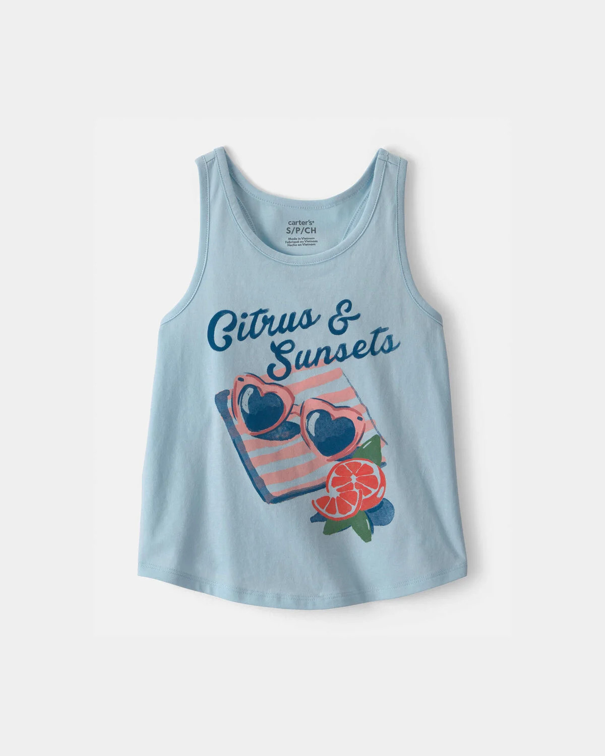 Girls 'Citrus & Sunsets' Graphic Tank - Blue | Carter's Inc