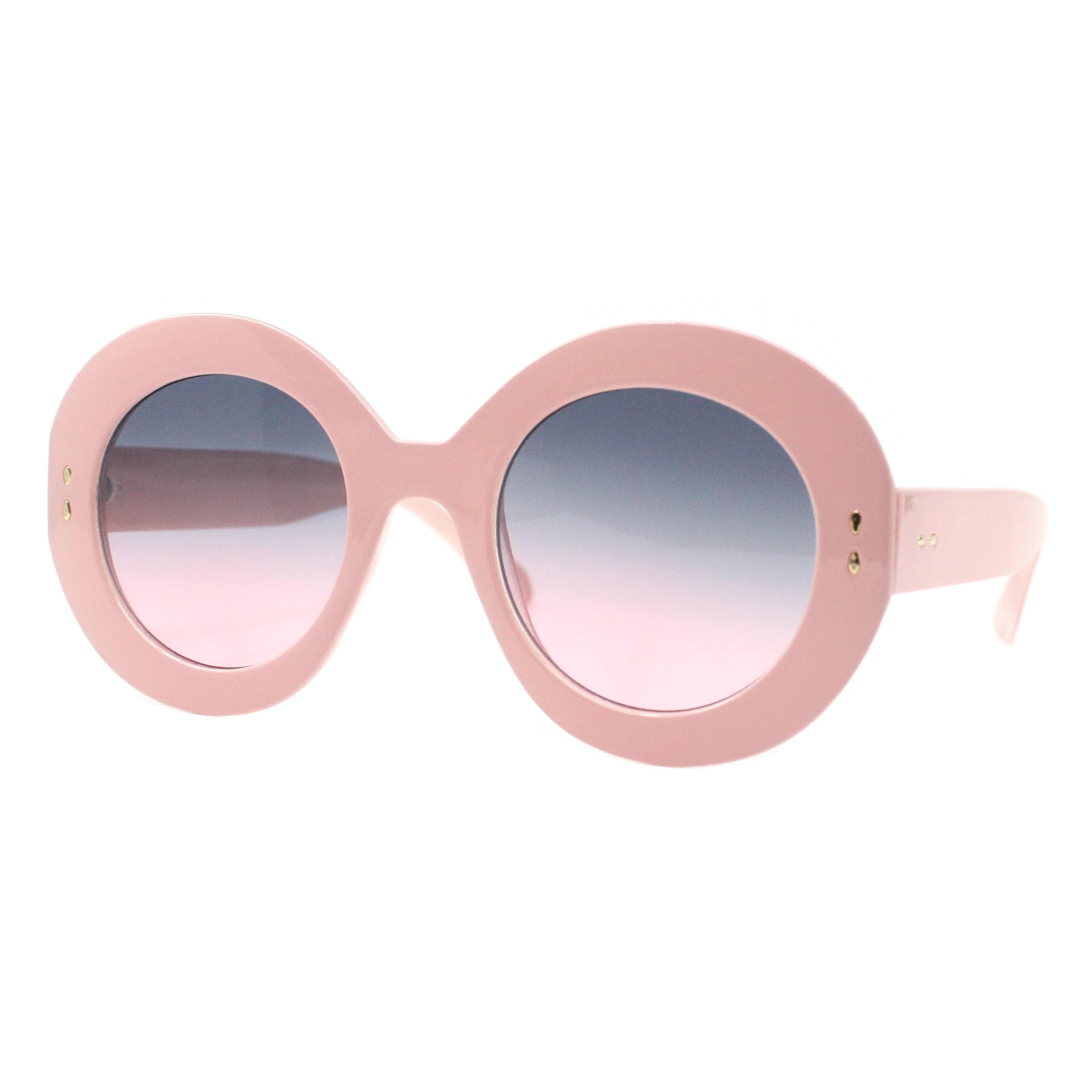 Womens Oversized Round Sunglasses Vintage Style Shades UV 400 Pink, Smoke Pink | Walmart (US)