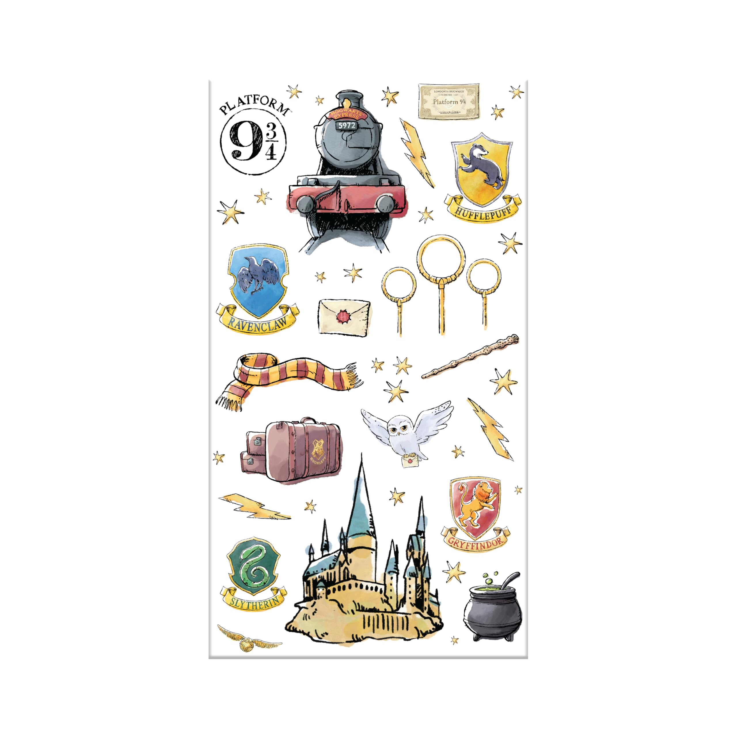 Silver Buffalo Harry Potter 32 Pack Party Paper Napkins Featuring Hogwarts, Platform 9 3/4, Huffl... | Amazon (US)