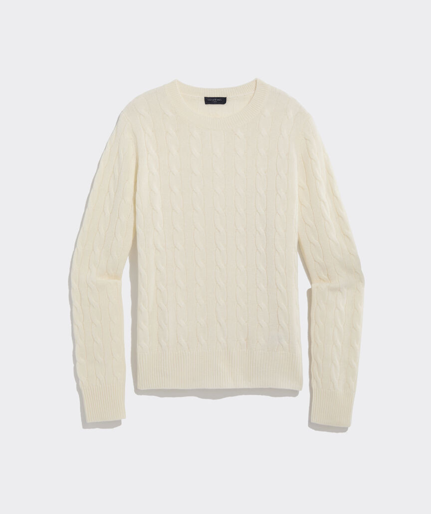 Cashmere Classic Cable Crewneck Sweater | vineyard vines