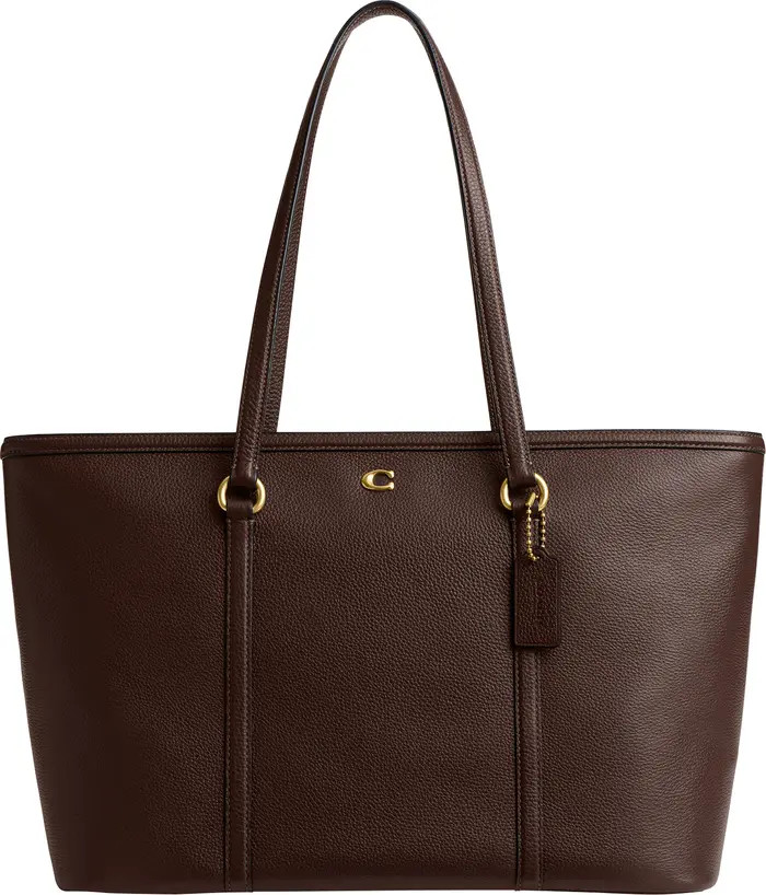 COACH Refined Pebble Leather Tote | Nordstrom | Nordstrom