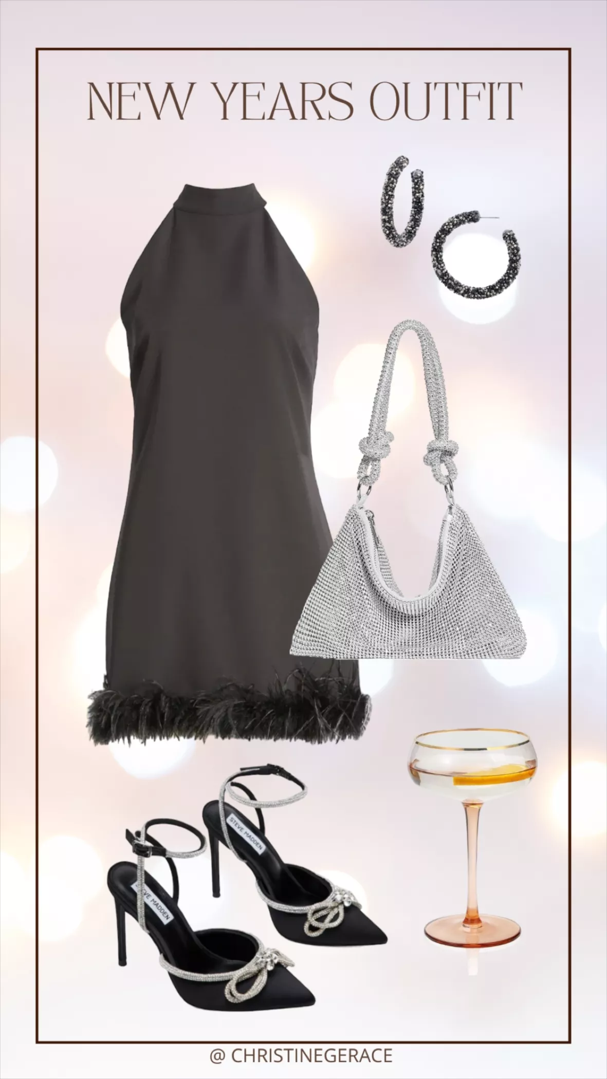 Party Time Black Feather Purse curated on LTK