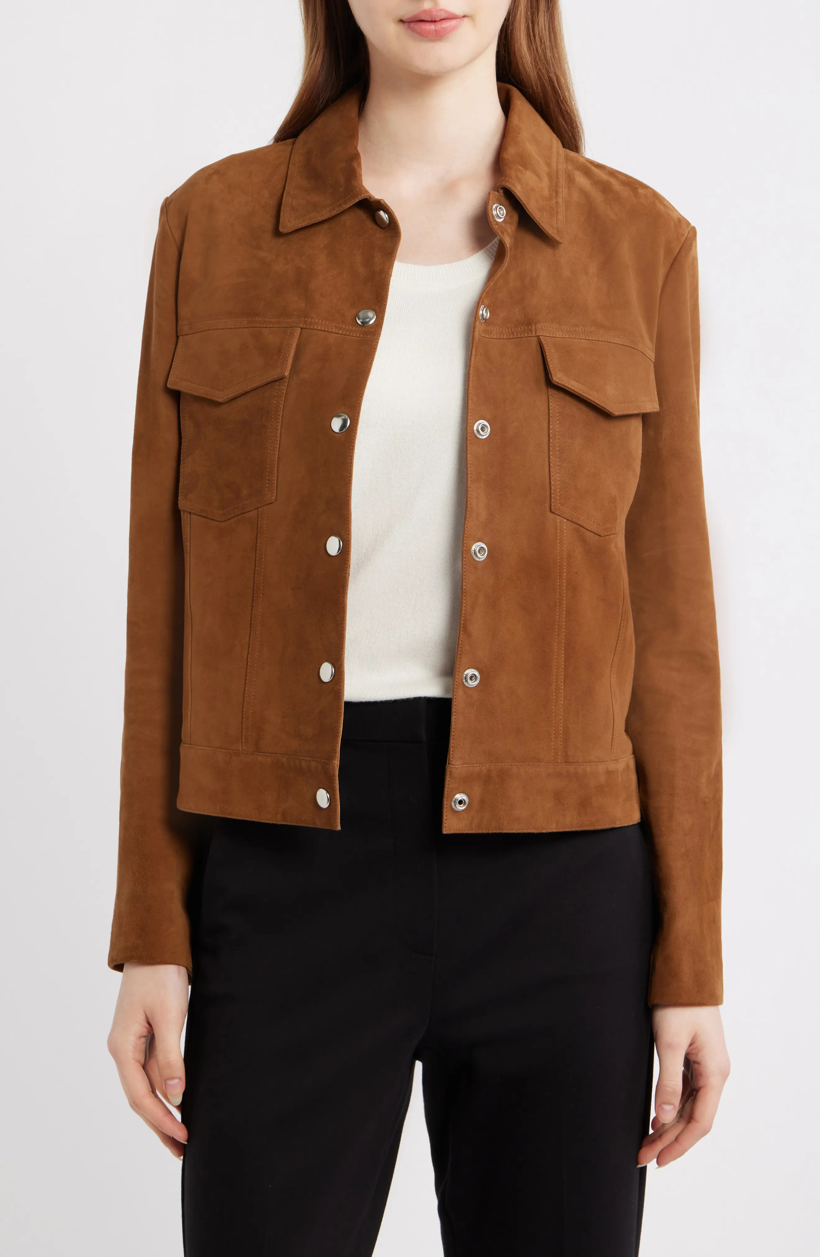 Reece Suede Trucker Jacket (Women) | Nordstrom | Nordstrom
