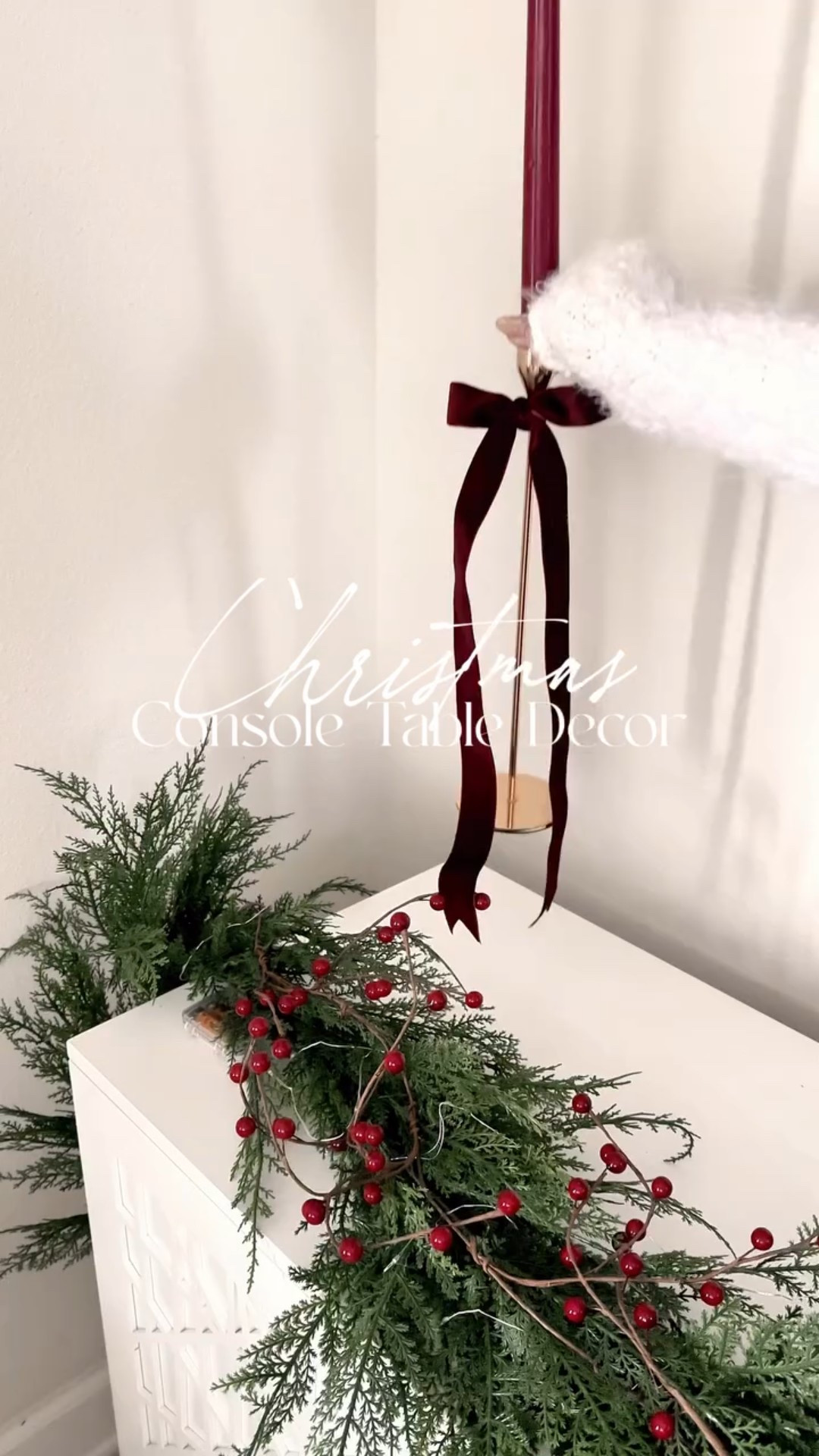 I styled my console table with burgundy velvet candles, gold details, and a lush cedar garland… and WOW, this Christmas look feels like pure luxury ✨🎄

🛒Comment SHOP and I’ll DM you all the links!

✨Follow me for more home decor ideas 
👉🏻 @camilaestrella.lifestyle

✨ Comment SHOP
✨ Save for later
✨ Share with someone decorating their home
✨ Follow for more luxury Christmas inspo

luxury christmas decor
console table styling
burgundy christmas candles
velvet ribbon decor
holiday home inspiration
glam christmas aesthetic
cedar garland christmas
amazon christmas finds
elegant holiday decor
christmas 2025 design
modern christmas home

#christmasdecor #holidaydecorideas  #christmas2025 #amazonfinds #navidad

#LTKGiftGuide #LTKHoliday #LTKCyberWeek