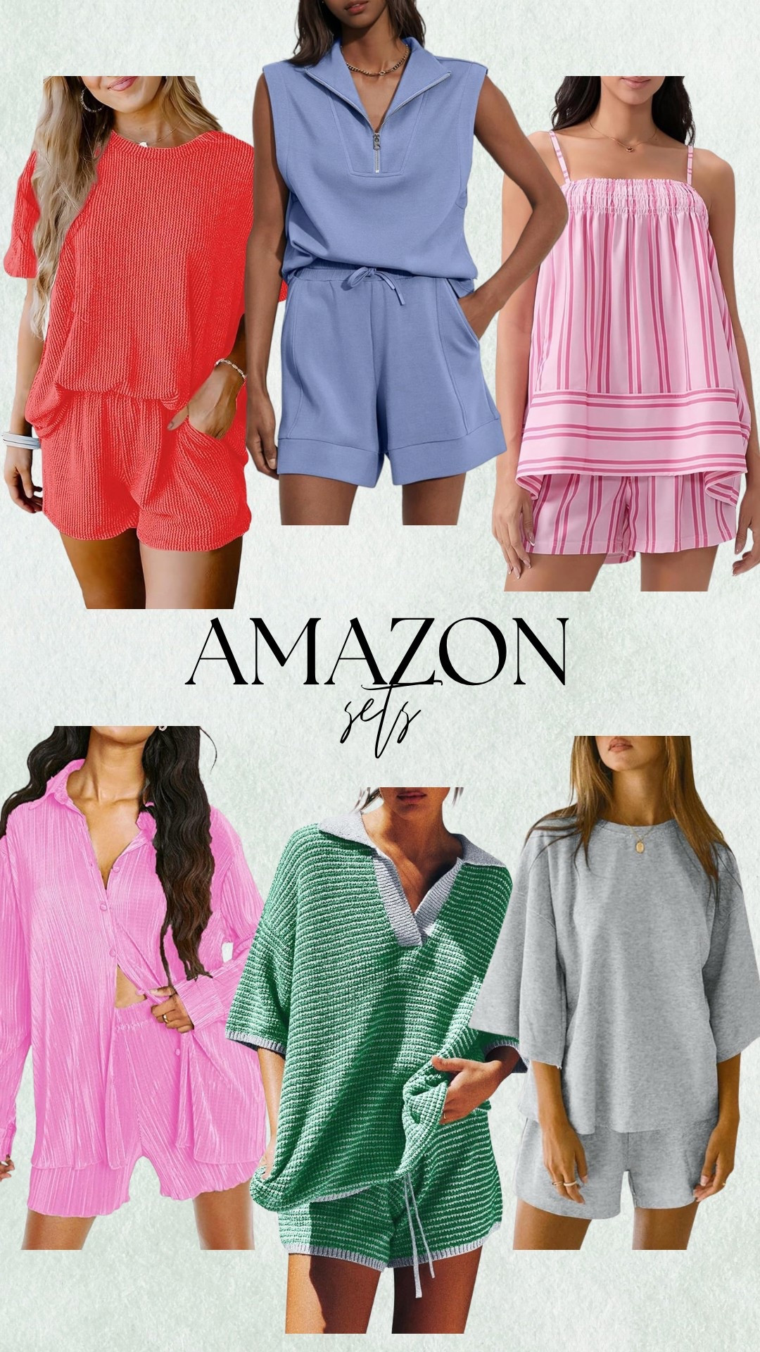 Amazon spring and summer sets!! Shorts sets 

#LTKSeasonal #LTKStyleTip #LTKFindsUnder50