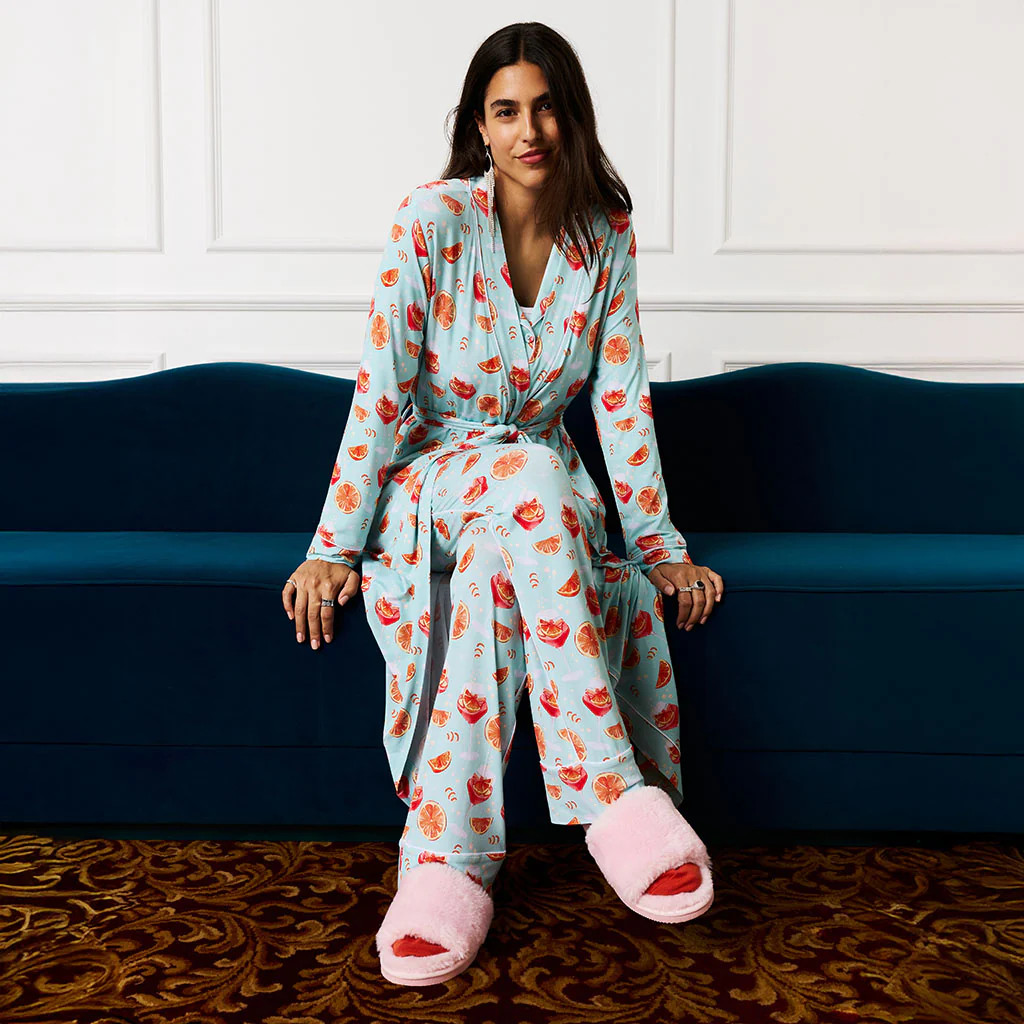 Cocktail Orange Adult Luxe Robe | Posh Spritz | Posh Peanut