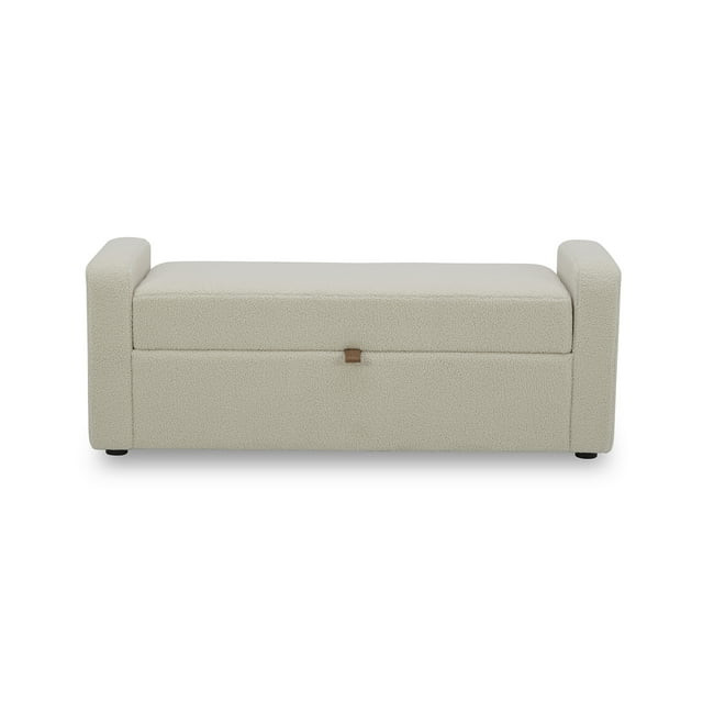 Better Homes & Gardens Springwood Storage Bench, Cream | Walmart (US)