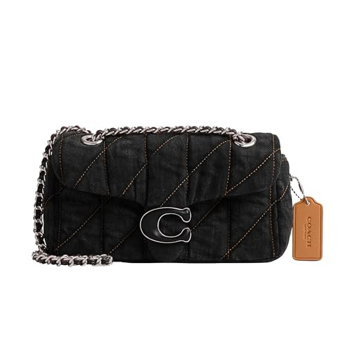 Coach Women's Quilted Denim Tabby Shoulder Bag 20, Black | Amazon (US)