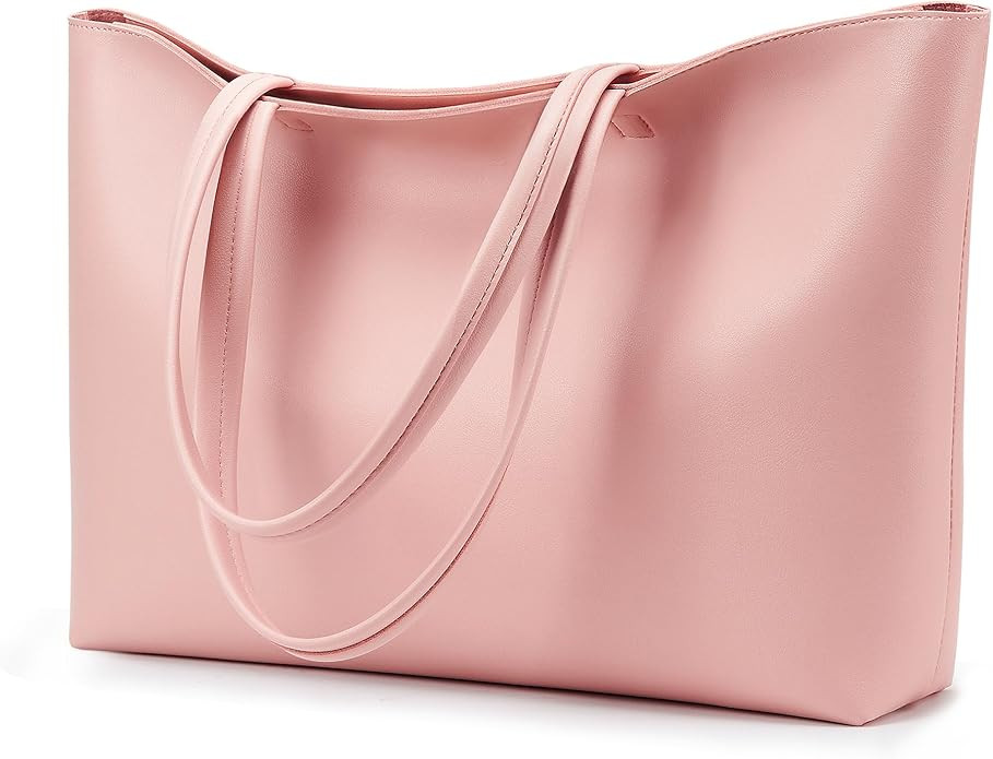 KALIDI Tote Bag Zipper Shoulder Bag Faux Leather Purses Satchel for Women Casual Handbag Work Dat... | Amazon (US)