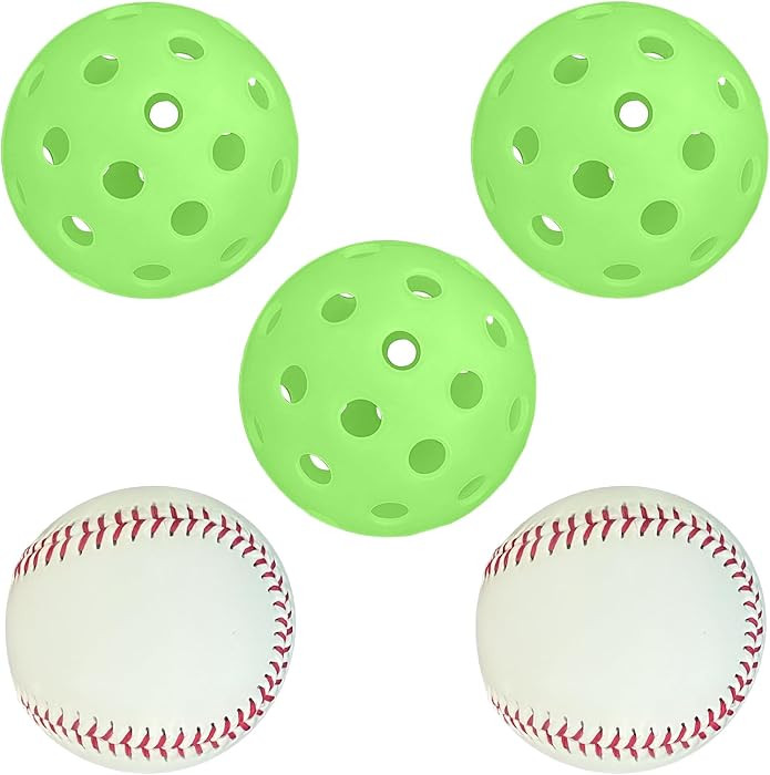 2 Pcs Super Bright Glow in The Dark Baseball with 3 Pcs Plastic Glow in The Dark Baseballs, for Y... | Amazon (US)
