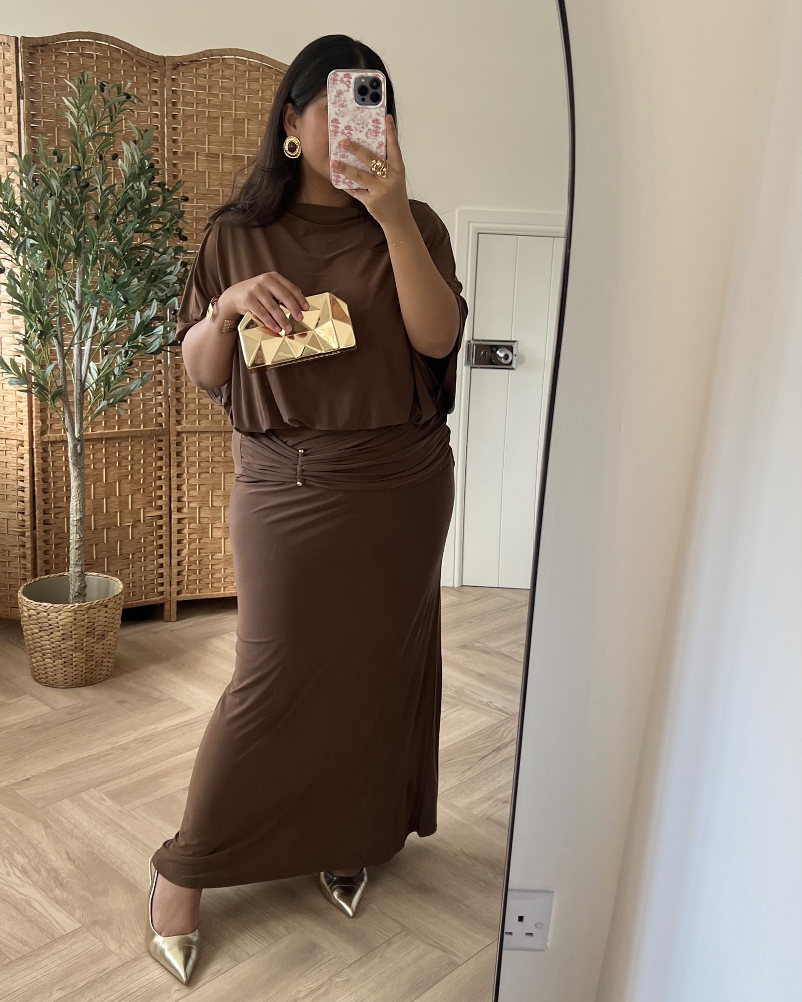 brown maxi dress for events and occasions 