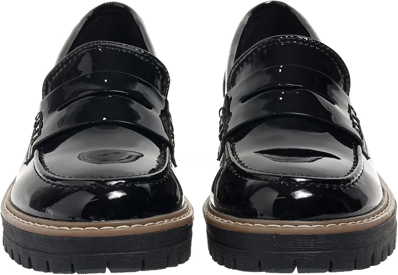 Womens Loafers Comfortable Platform Penny Loafer Chunky Heel Business Casual Dress Shoes 2024 Fas... | Amazon (US)