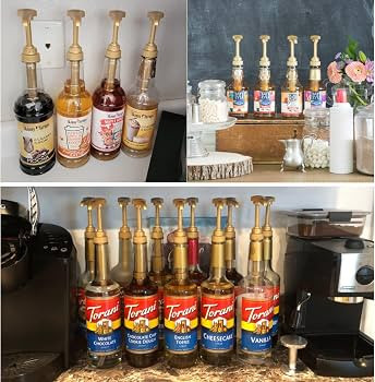 COODUM 3 Packs Coffee Syrup Pump Fits 750Ml Torani, DaVinci, Jordans Skinny Syrup Bottles, Torani... | Amazon (US)