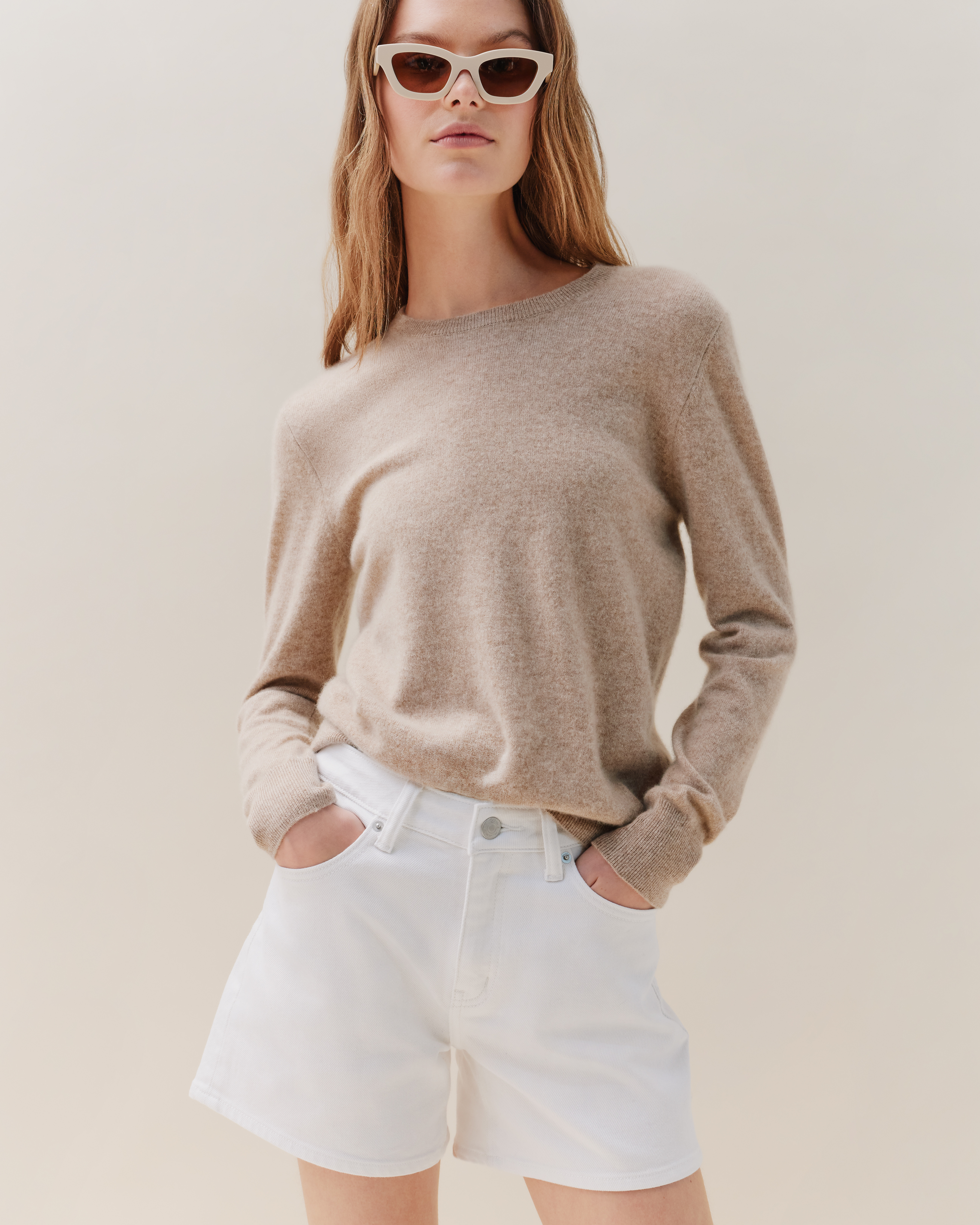 Quince | The Cashmere Crewneck in Charcoal | 100% Grade A Cashmere Sweater - Size Large | Quince