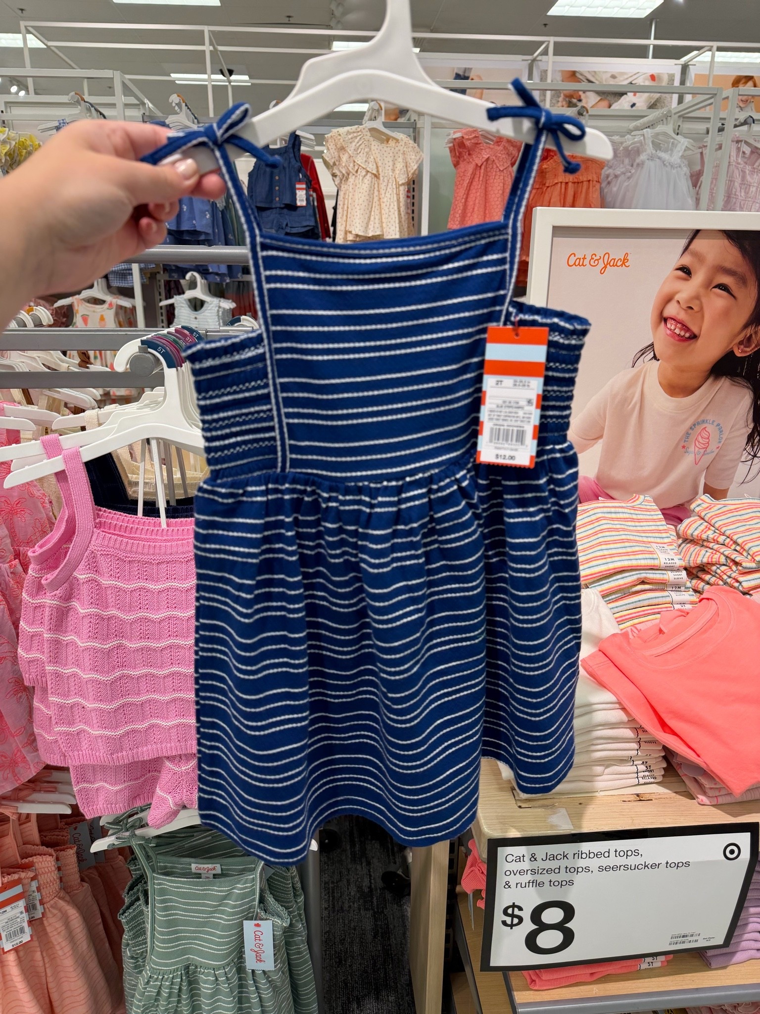 Classic little cutie 💙🤍 This navy + white striped dress is such an easy everyday favorite! The spaghetti straps make it perfect for warm weather and play dates ☀️ @Target

#LTKSeasonal #LTKKids #LTKTravel