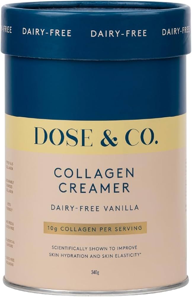 Dose & Co Collagen Creamer Dairy Free (Vanilla) 12oz (340g) – Non-GMO, Dairy Free, Gluten Free,... | Amazon (US)