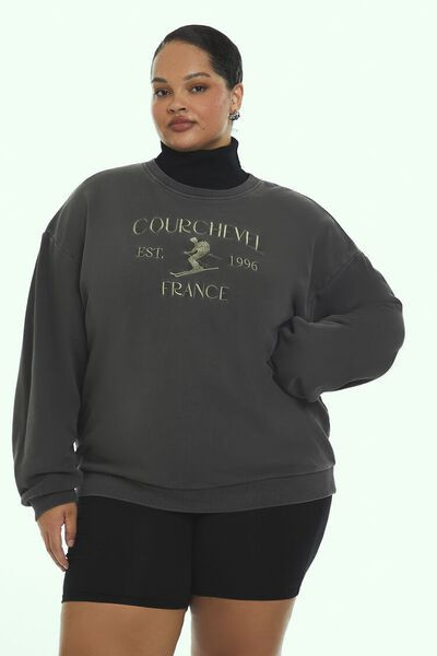 Plus Size Embroidered Courchevel Pullover | Forever 21