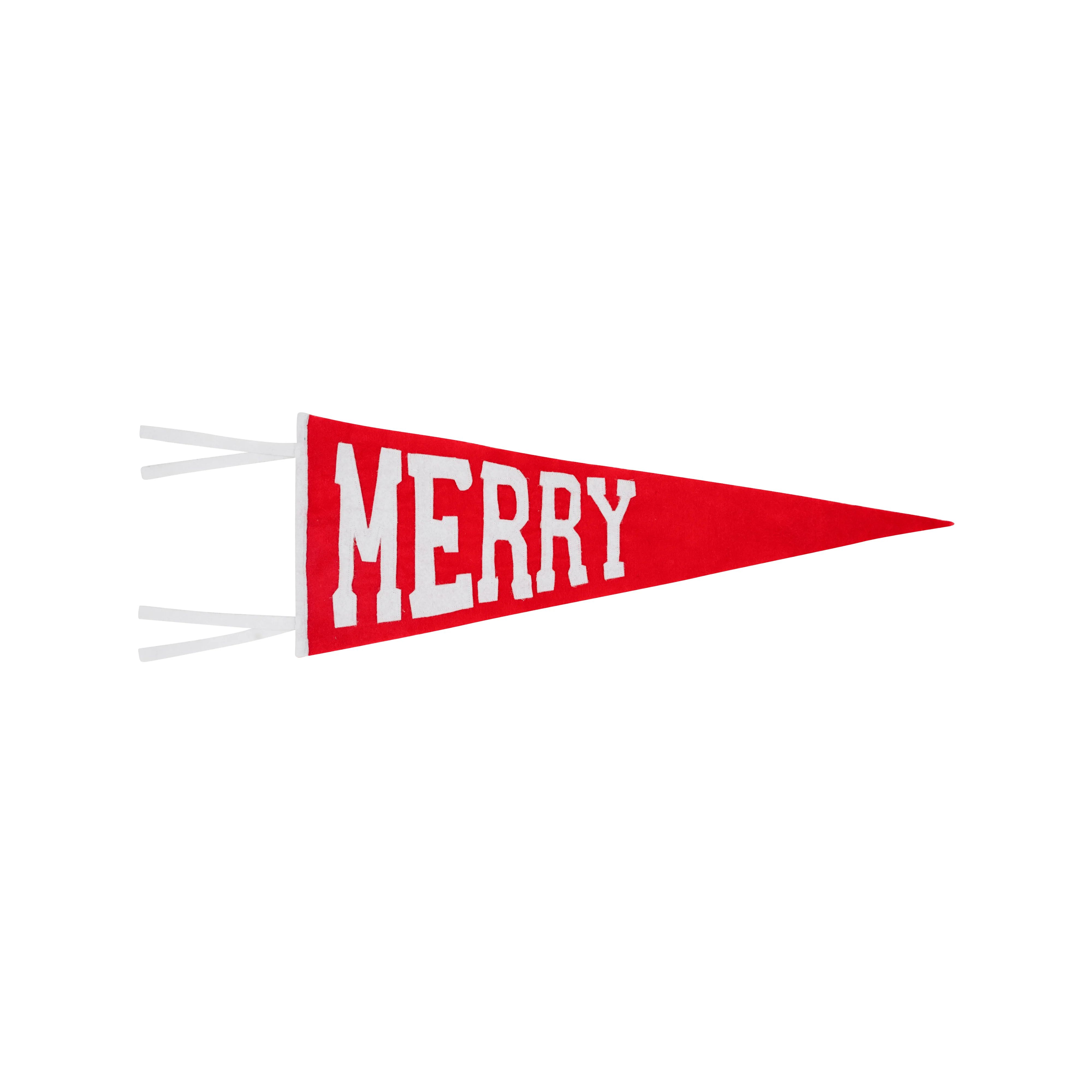 Picture Pennant - Richmond Red with Worth Avenue White "Merry" | The Beaufort Bonnet Company