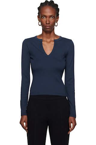 FLORE FLORE - Navy Iman Longsleeve T-shirt | SSENSE