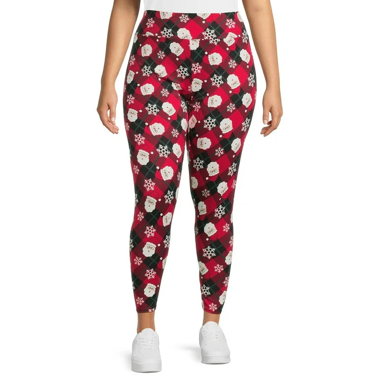Terra & Sky Women's Plus Size Holiday Leggings | Walmart (US)