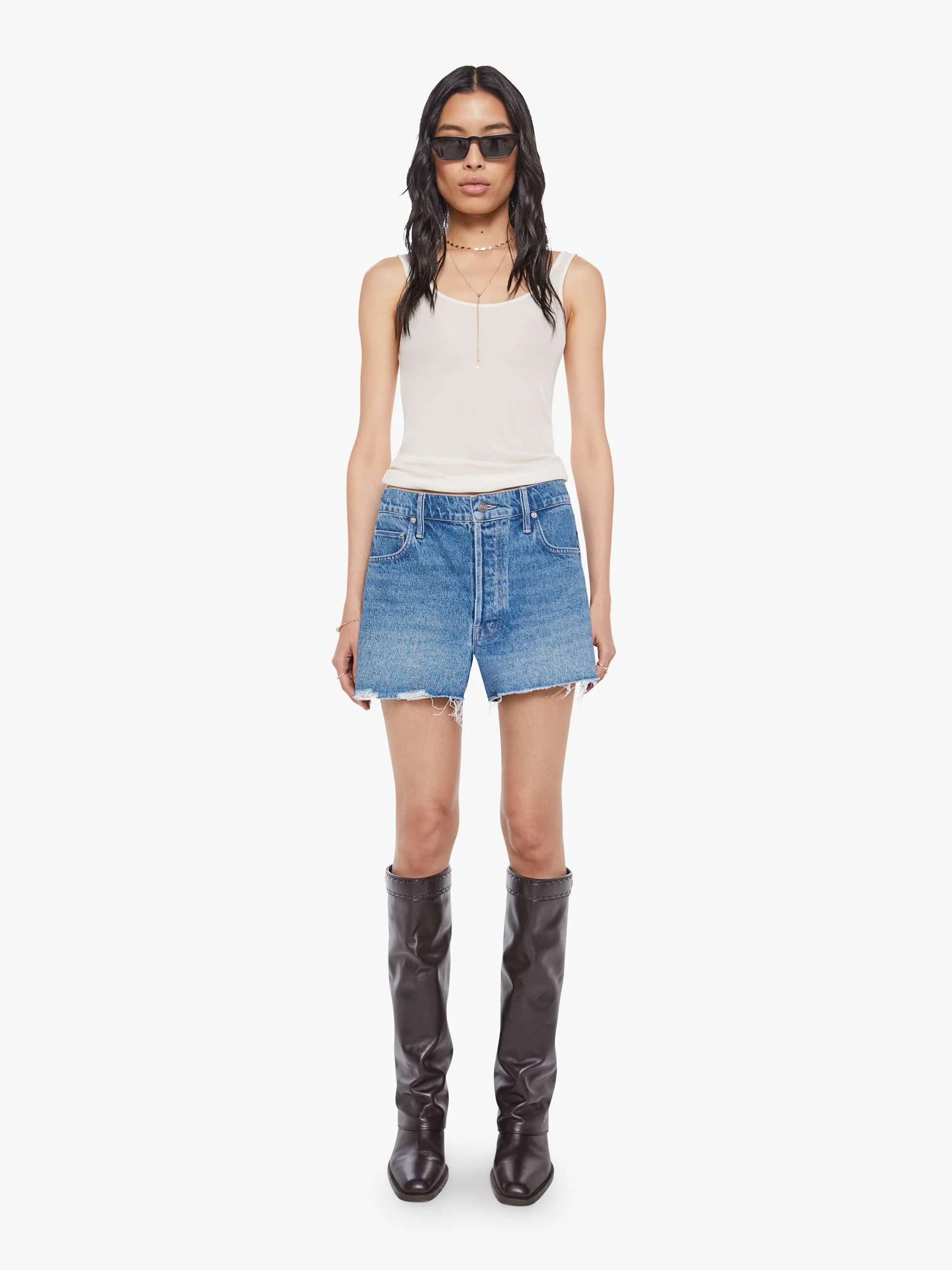 SNACKS! The Main Course Short Fray | Mother Denim