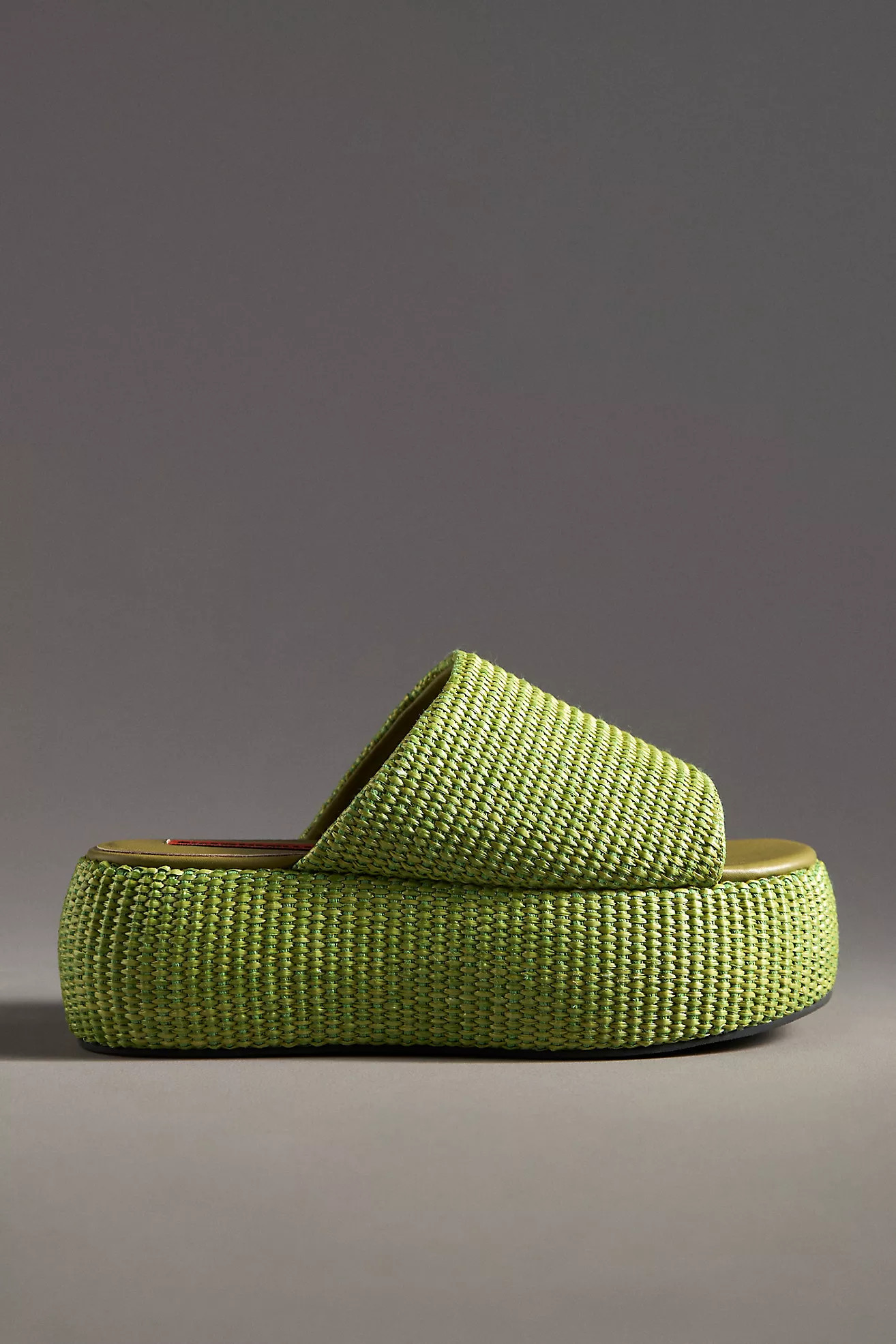 SIMONMILLER Cloudy Raffia Platform Slide Sandals | Anthropologie (US)