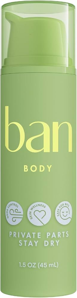 Ban Private Parts Deodorizing Lotion, Aluminum Free, Baking Soda Free, Lotion to Powder, Odor Eli... | Amazon (US)