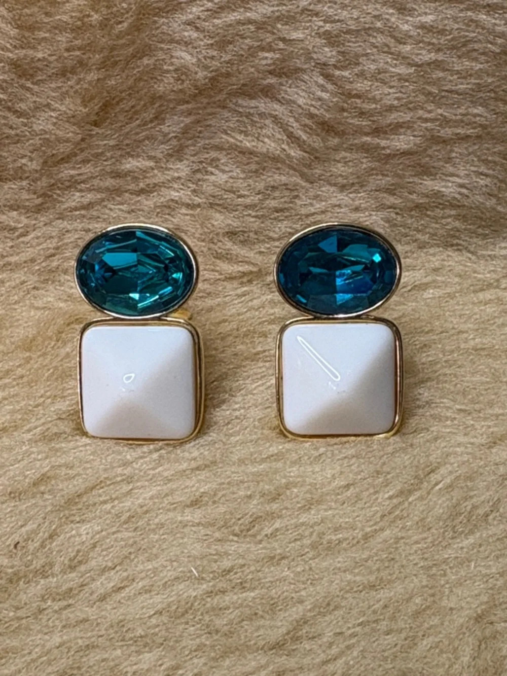 Vintage statement Yves Saint Laurent lucite and crystal clip on earrings | Poshmark