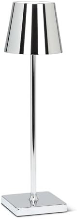 Abbott Collection Classic Shade LED Table Light - Chrome | USB Rechargeable, Cordless & Portable,... | Amazon (US)