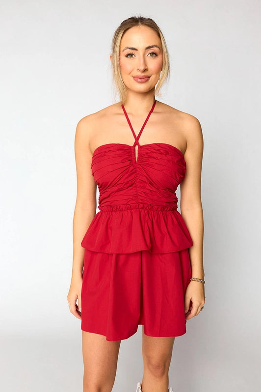 Remi Halter Romper - Red (PRE-ORDER) | BuddyLove