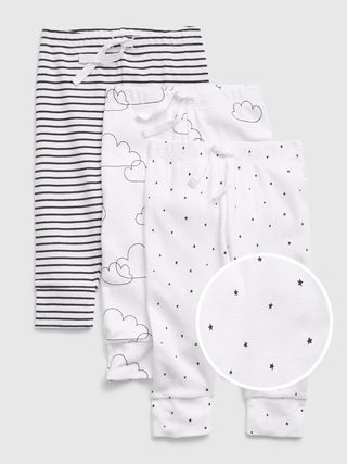 Baby 100% Organic Cotton First Favorite Pull-On Pants (3-Pack) | Gap (US)