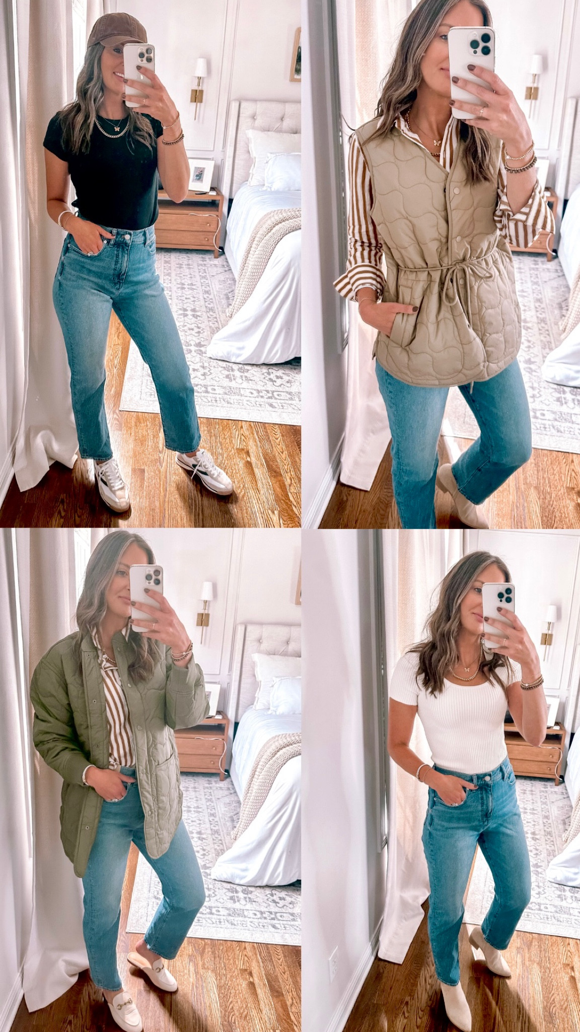 Madewell fall outfit ideas on sale right now! 

Jeans 28/regular 
Size down in the vest & jacket 
Tees and top tts small



#LTKfindsunder50 #LTKSeasonal #LTKSale