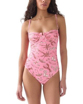 kate spade new york Ruched One Piece Swimsuit | Bloomingdale's (US)