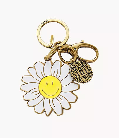 Fossil x Smiley&reg; Zinc Alloy Key Fob | Fossil (US)