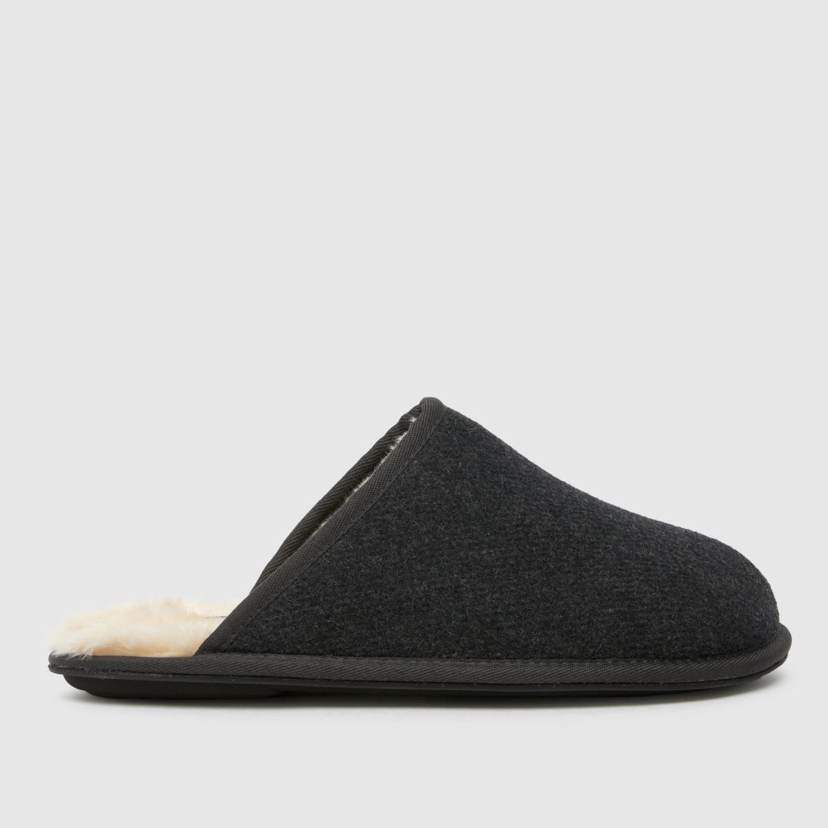 Mens Dark Grey schuh Simon Mule Slippers | schuh | Schuh