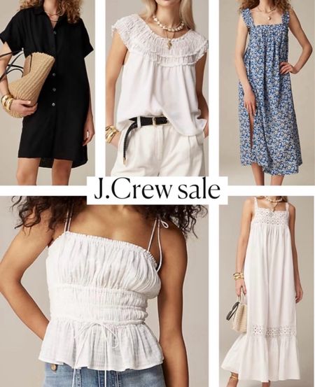 J.Crew sale 
Dress
White dress

Summer outfit 
Summer dress 
Vacation outfit
Vacation dress
Date night outfit
#Itkseasonal
#Itkover40
#Itku
#LTKFindsUnder100 #LTKSaleAlert