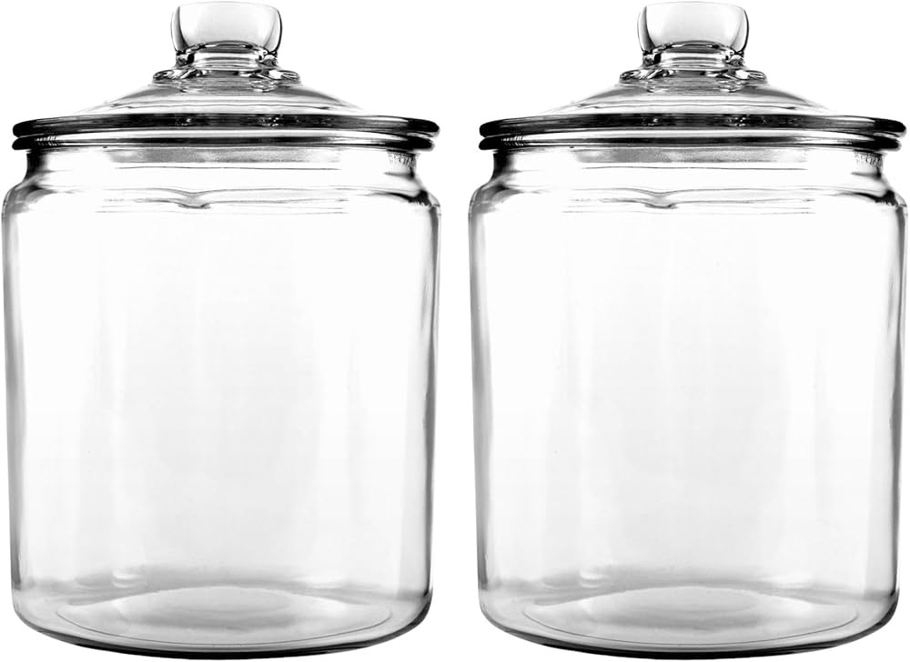 Anchor Hocking Heritage Hill 1/2 Gallon Glass Jar with Lid, Set of 2 | Amazon (US)