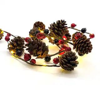 18ct. Warm White LED Crafting Lights with Pinecones & Red Berries by Ashland® | Michaels | Michaels Stores