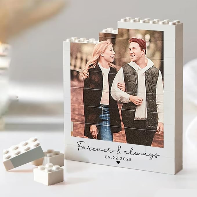 Custom Building Brick Photo Block, Personalized Picture Puzzle for Couples, Family, or Friends, U... | Amazon (US)