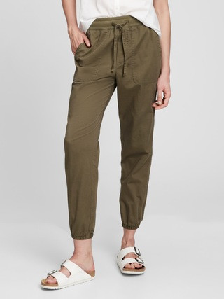 Ribbed Twill Joggers with Washwell | Gap Factory