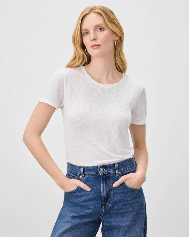 Zoe Slub Crew Neck Tee | Splendid