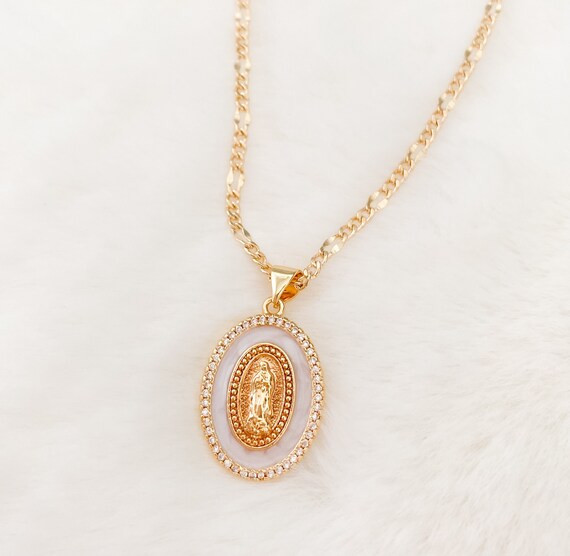 18k Gold Filled Virgen De Guadalupe Necklace Religious | Etsy | Etsy (US)
