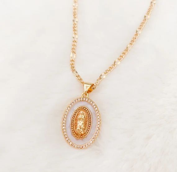 18k Gold Filled Virgen De Guadalupe Necklace Religious | Etsy | Etsy (US)