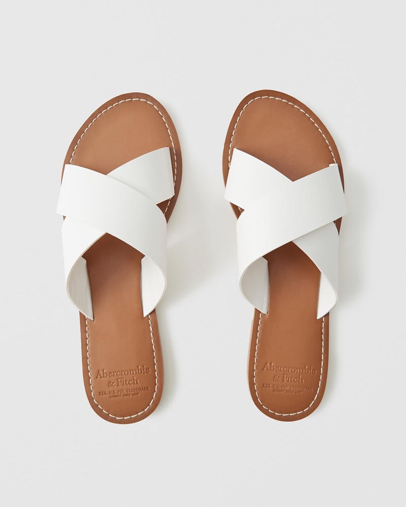 Strappy Slide Sandals | Abercrombie & Fitch US & UK