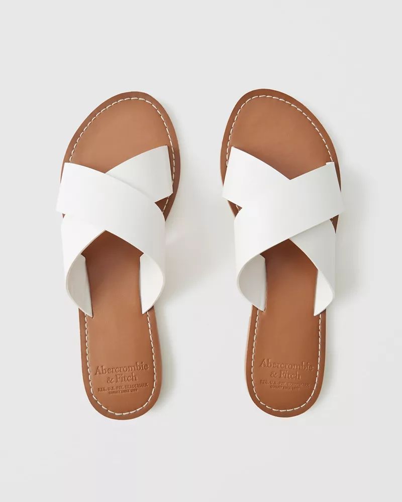 Strappy Slide Sandals | Abercrombie & Fitch US & UK