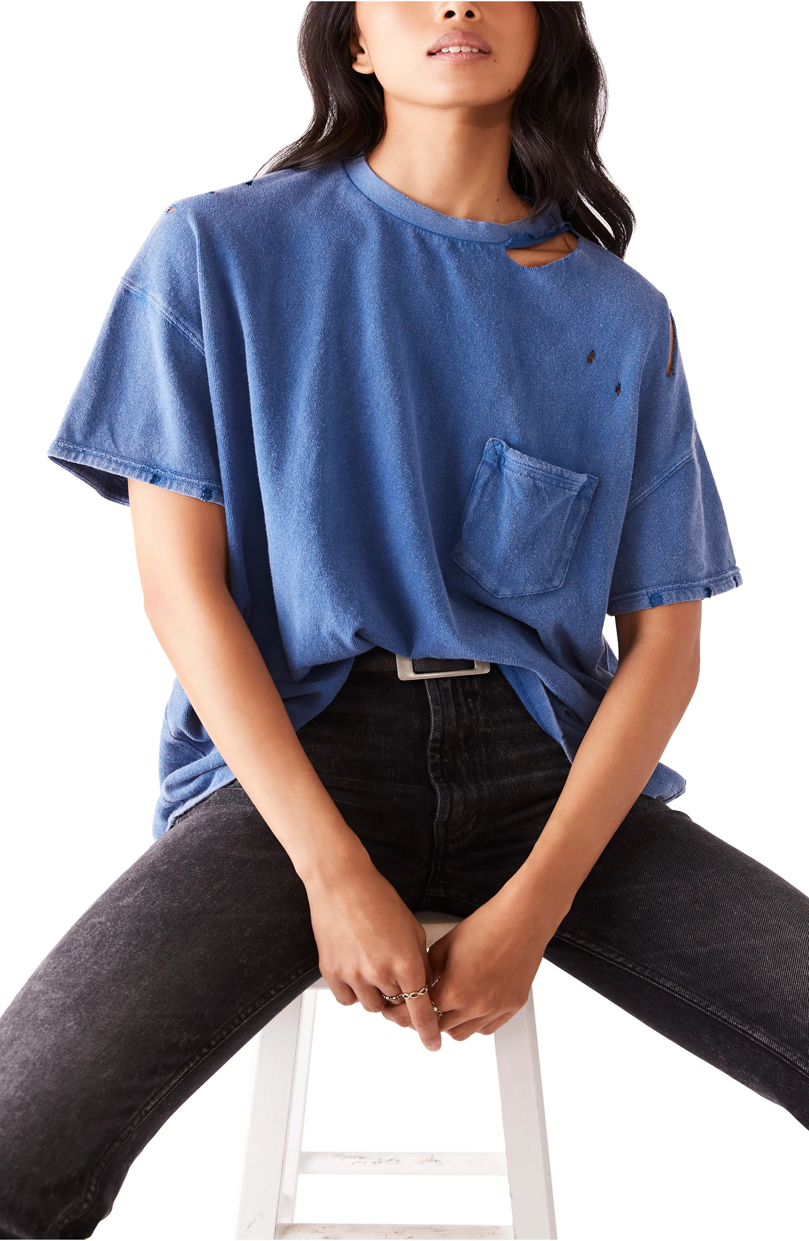 Women's Free People Rubi Ripped Pocket T-Shirt | Nordstrom