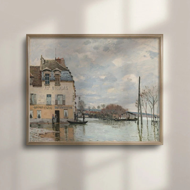 French Landscape Oil Painting: Vintage City Print, Classic Wall Art - Etsy | Etsy (US)
