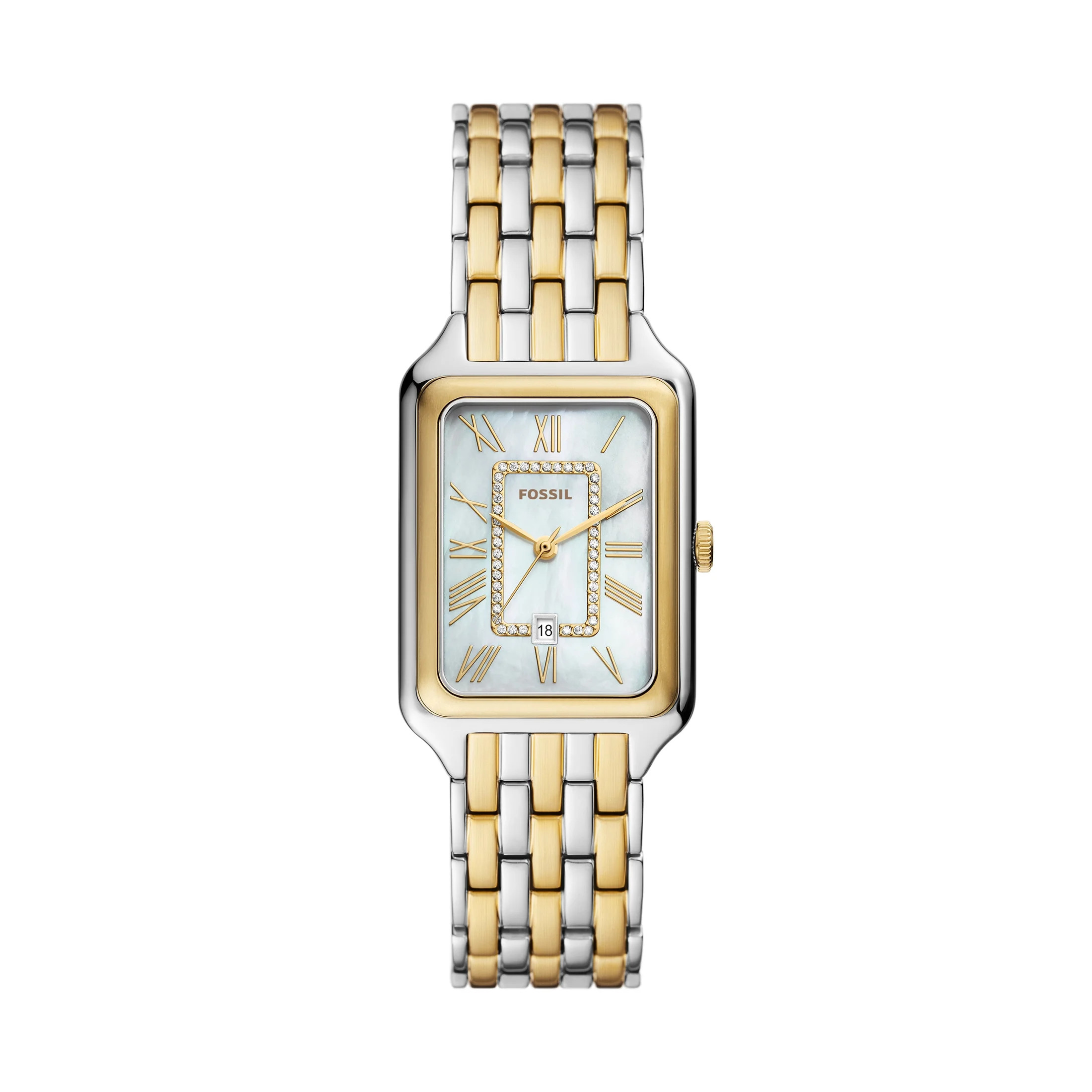 Fossil Women's Raquel Three-Hand Date, Two-Tone Stainless Steel Watch | Walmart (US)