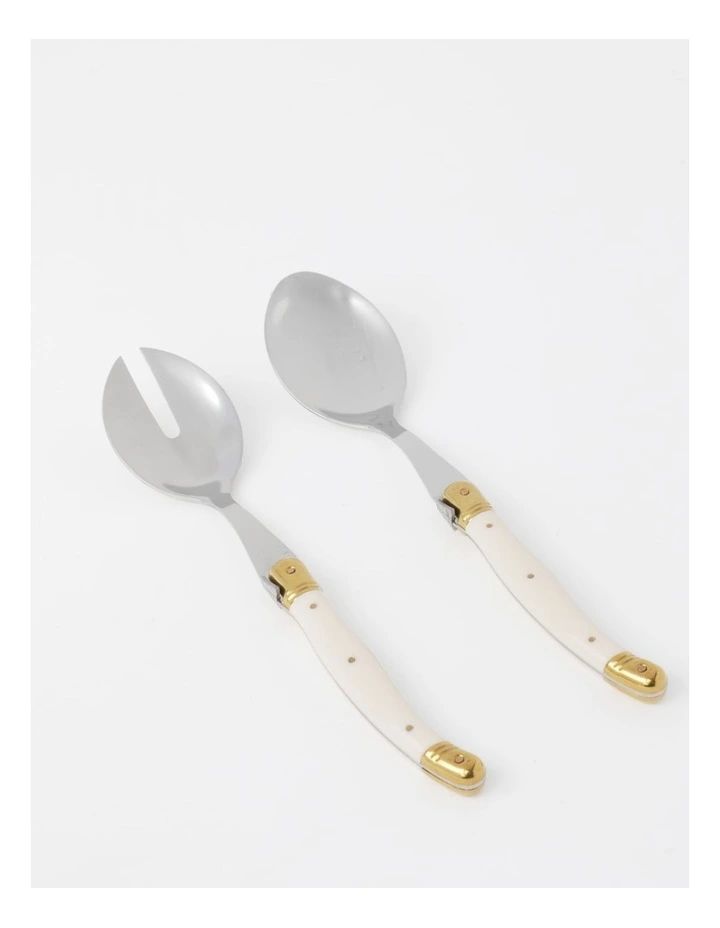 Laguiole Sophistique 2pc Salad Spoon Set in Ivory | Myer
